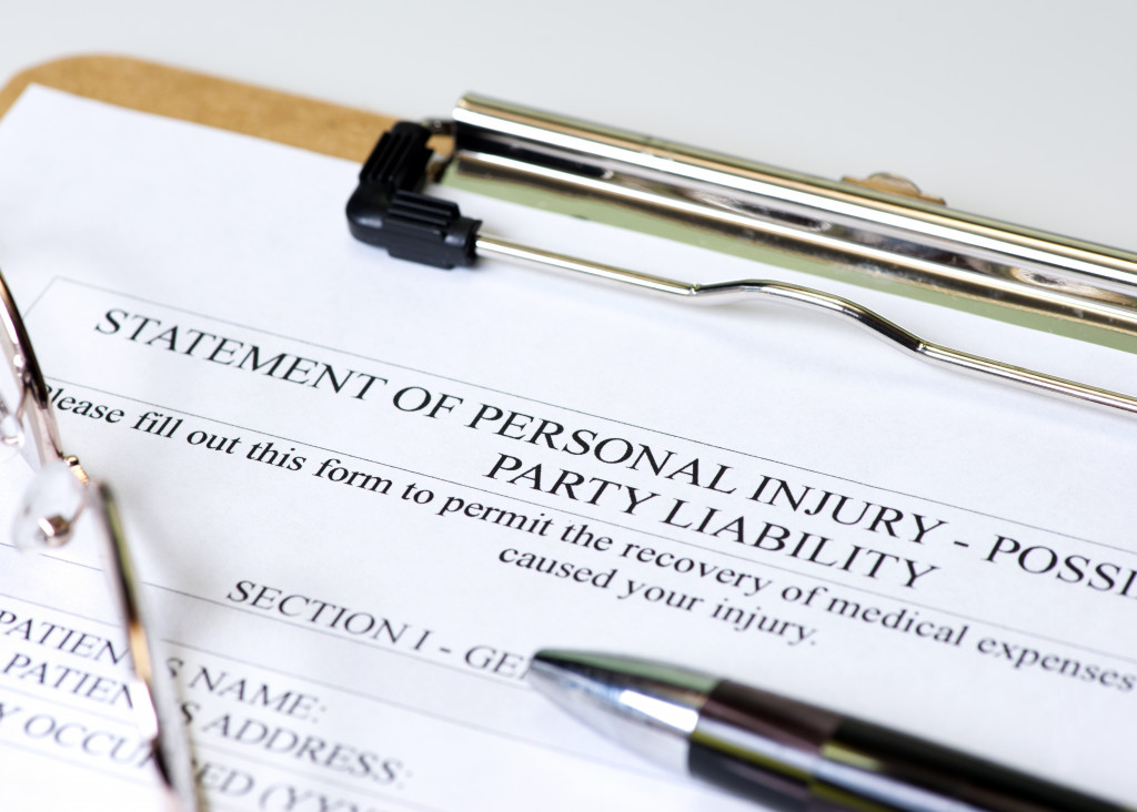 personal injury document to be signed