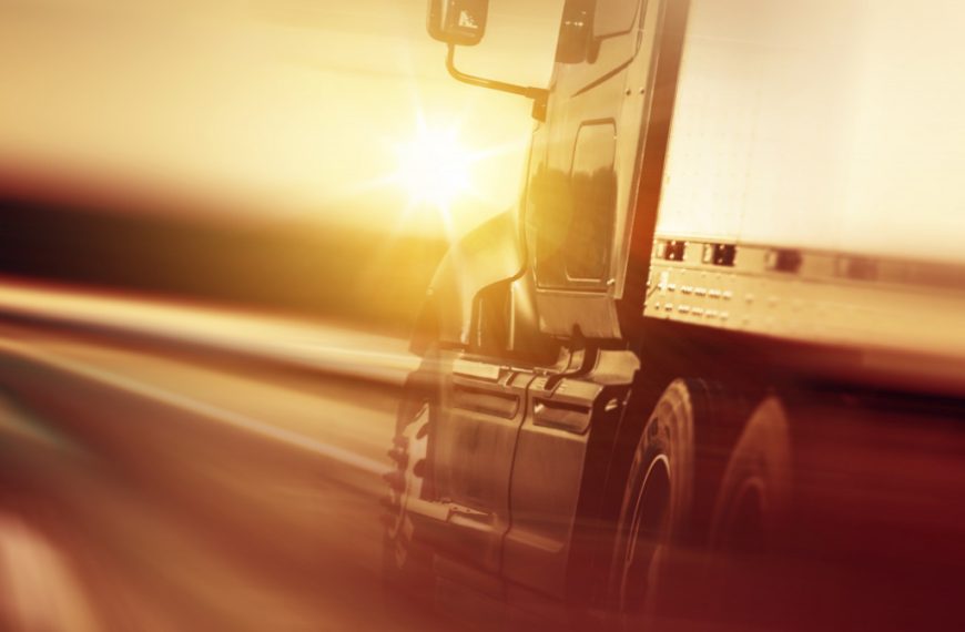 truck on the road